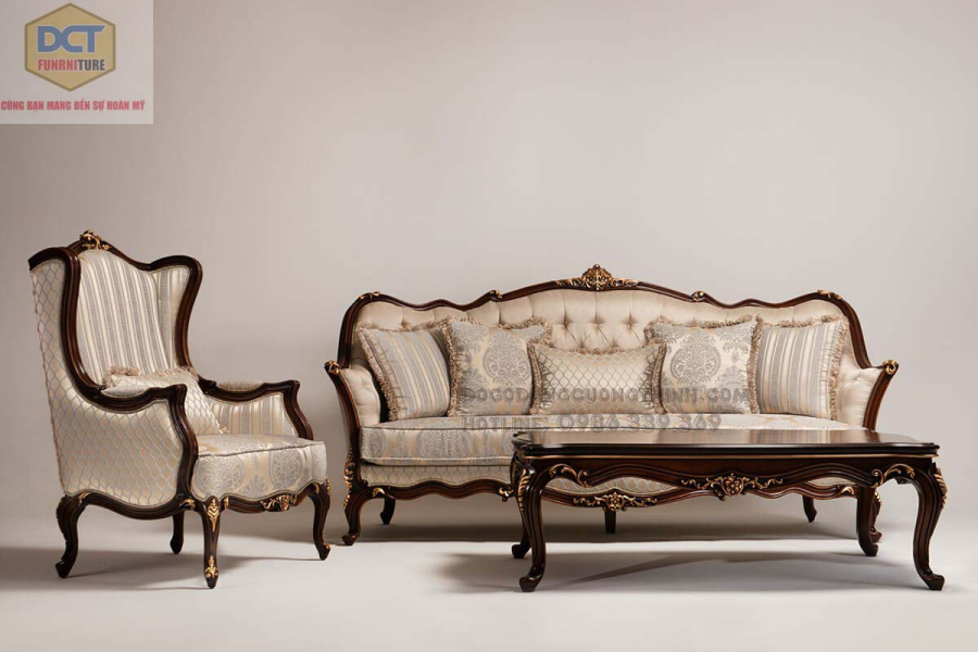 Bộ sofa tân cổ điển đẳng cấp PD146 chất lượng